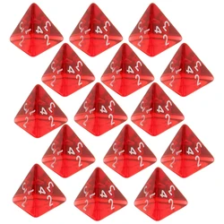 Pack 15 Gem Multi-Sided Dices Polyhedral Dice Set D4 D&D TRPG Game Red Dice Set for Cup Game Colored Acrylic Dice