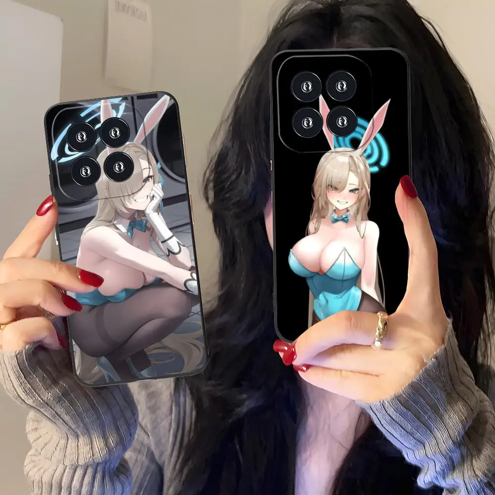 الأزرق الأرشيف Asuna حافظة هاتف محمول ل Xiaomi 15 14 13 12 Mi 11 T Ultra Lite Pro S X 5G اللون واقية غطاء فاخر جميل