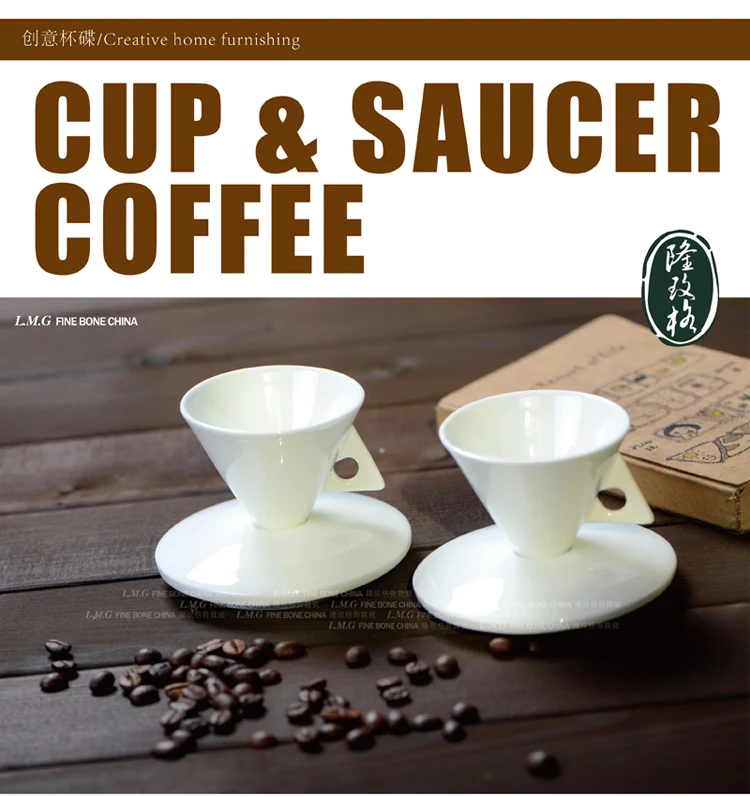 Set Tazza Da Caffè In Porcellana D'Osso Con Piattino E Accenti Dorati - Capacità 220 Ml - Eleganza Per Casa, Bar E Ristoranti