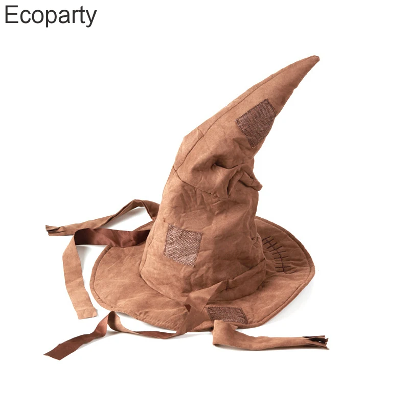 

New Retro Movies Witch Wizard Hat Sorting Hat Halloween Carnival Party Costume Props For Men Women Magician Costume Accessories