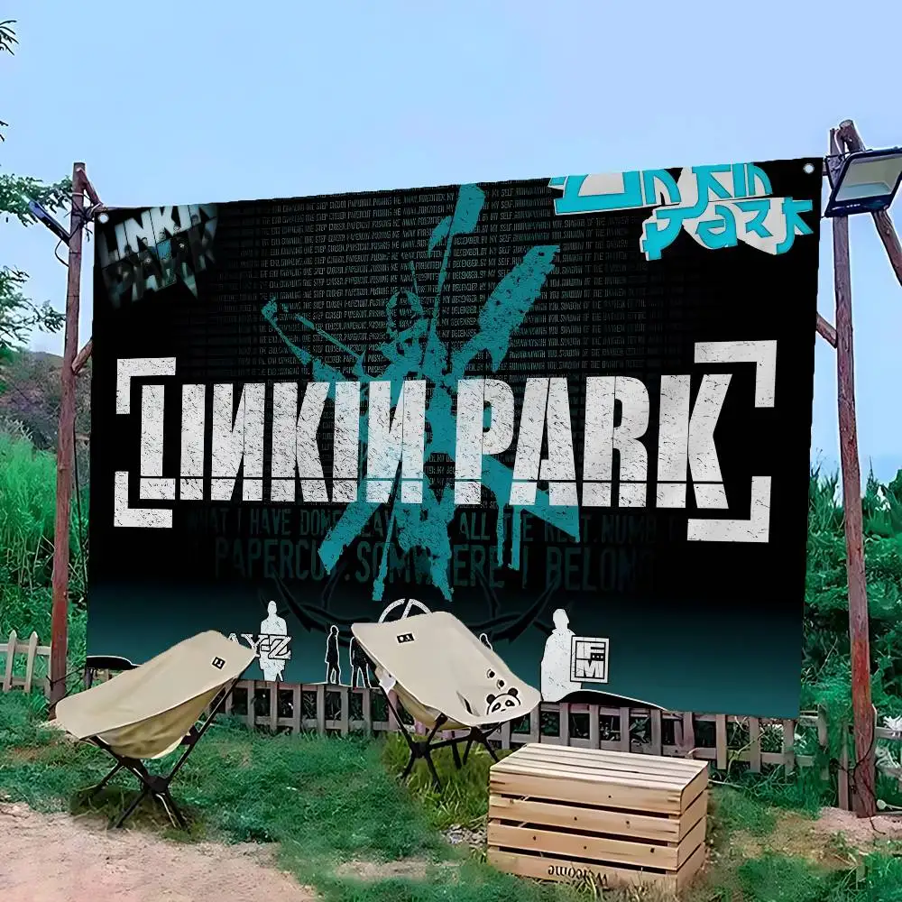 L-Linkin Hot Band Park Retro Flags Multiple Choice Living Studio Booth Interior Decoration Banner