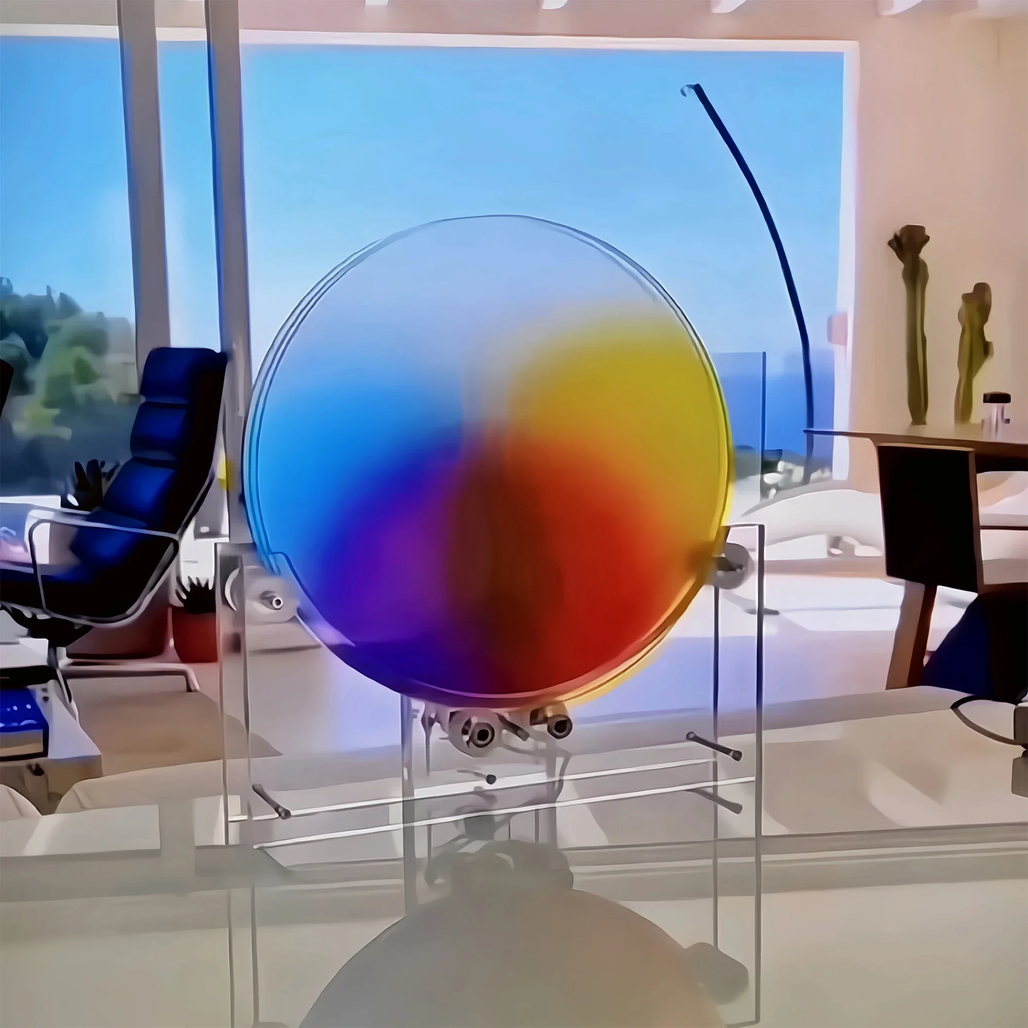 Three Primary Colours Rotating Palette Home Furnishings Rainbow Gradient Acrylic Office Desktop High-grade Ornaments