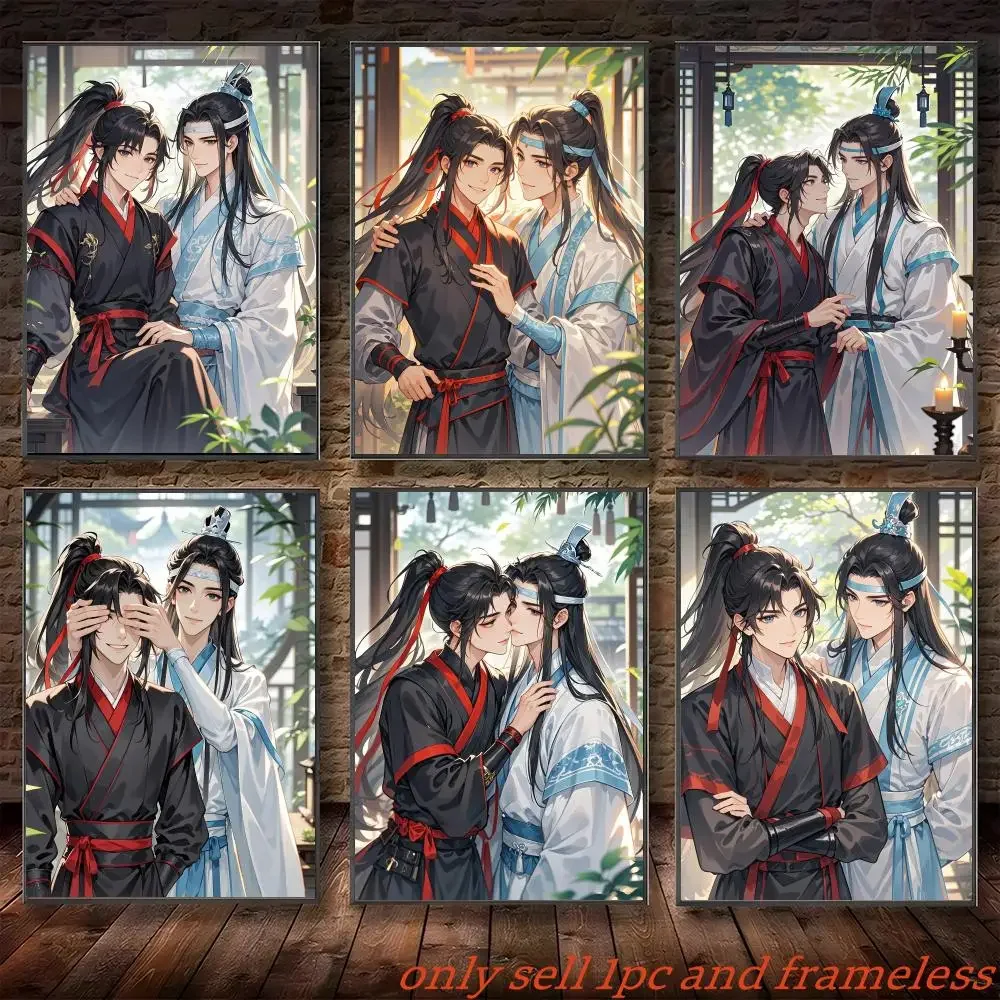 G-Grandmaster Of Demonic Cultivation Cartoon Poster HD Self-Adhesive Removable Wall Art for Bedroom Cafe Gym Home Decor Gift