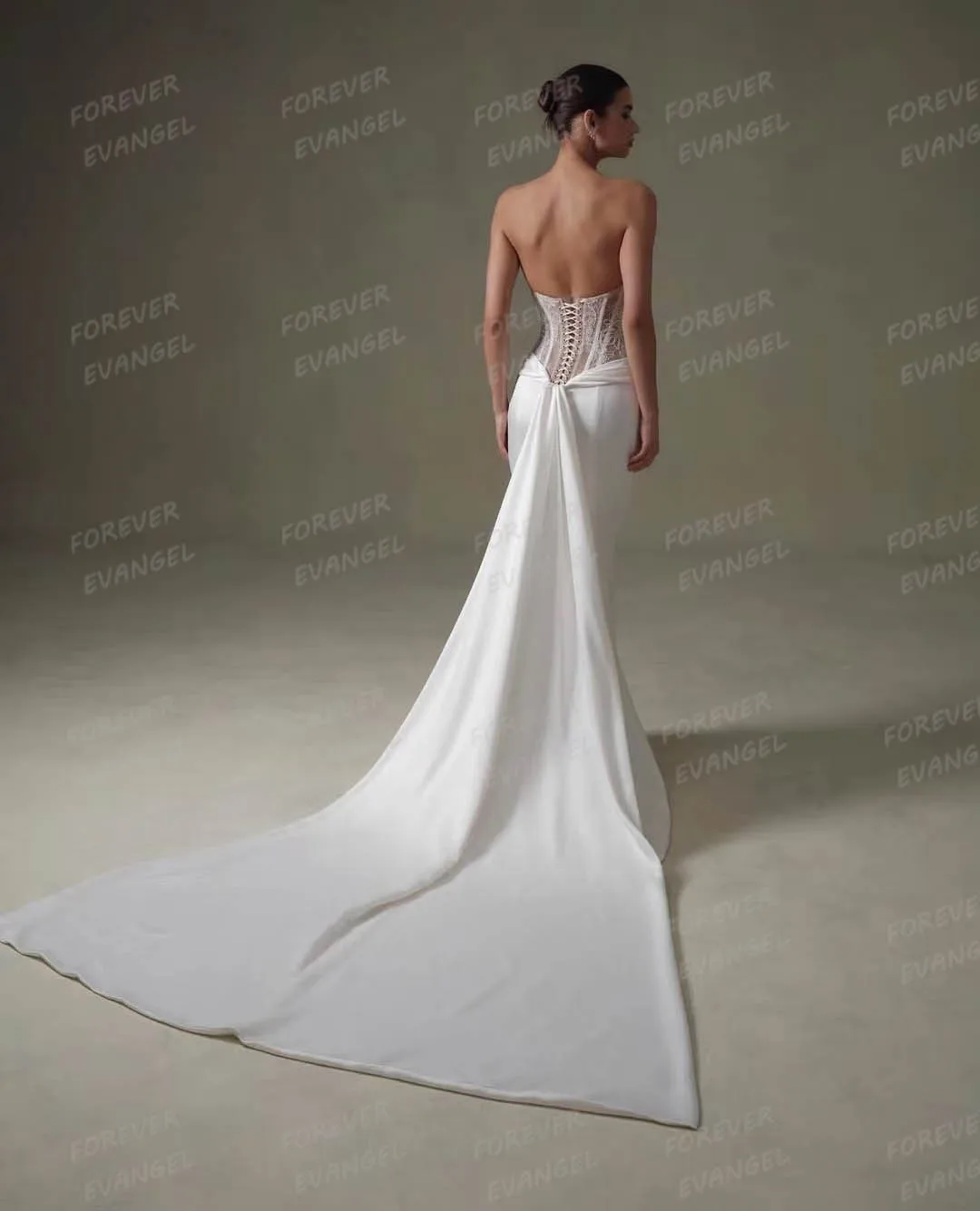 Vestidos de casamento de luxo mulher querida sereia apliques sem mangas vestidos de noiva personalizado trem varredura cetim vestidos de novia