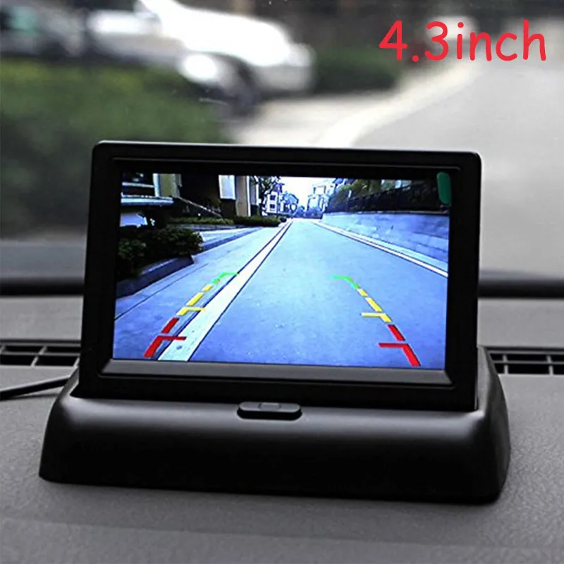 4.3 Inch Tft LCD Car Rearview Monitor Automatic Startup Real Time Backup Camera Display for Car Truck Rv Mini Van Easy DIY