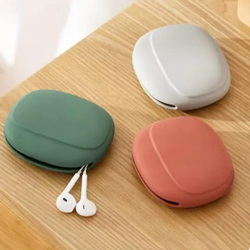 Custodia per auricolari in silicone Custodia multifunzionale per cavo dati Cavi per cuffie Tappi per le orecchie Custodia protettiva portatile