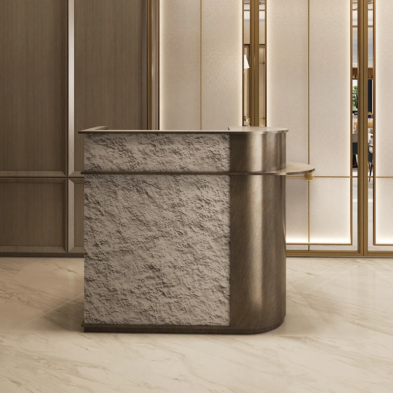 

Luxury Modern Reception Desks Beauty Salon Design Light Luxury Service Reception Desks Elegant Shop Bureau Office Furniture