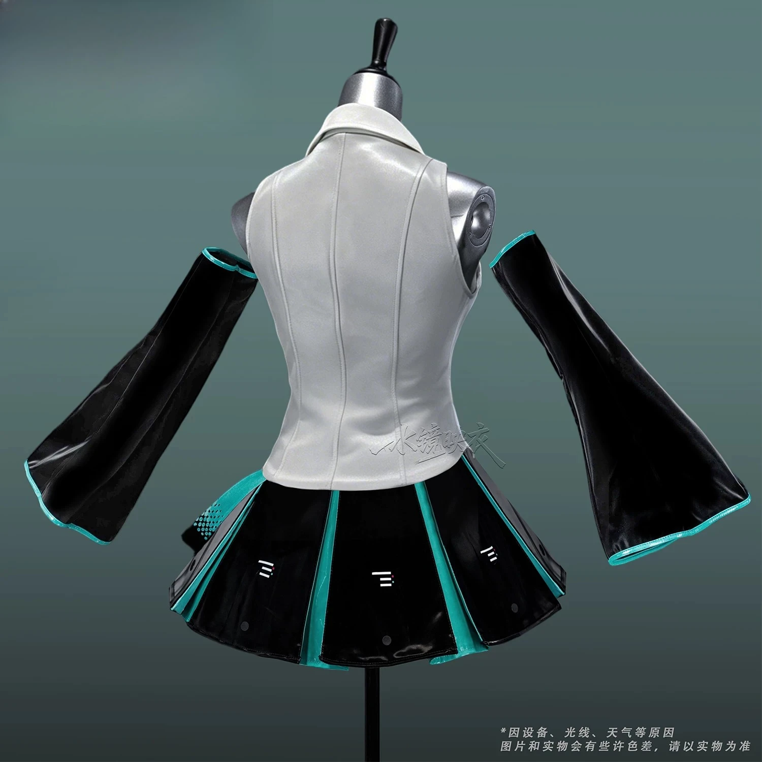Handgefertigtes Cosplay-Outfit: Miku V6 Flüssigleder-Cosplay-Kostüm Komplettes Set Uniform Rollenspiel Halloween Karneval Party Outfit HCos