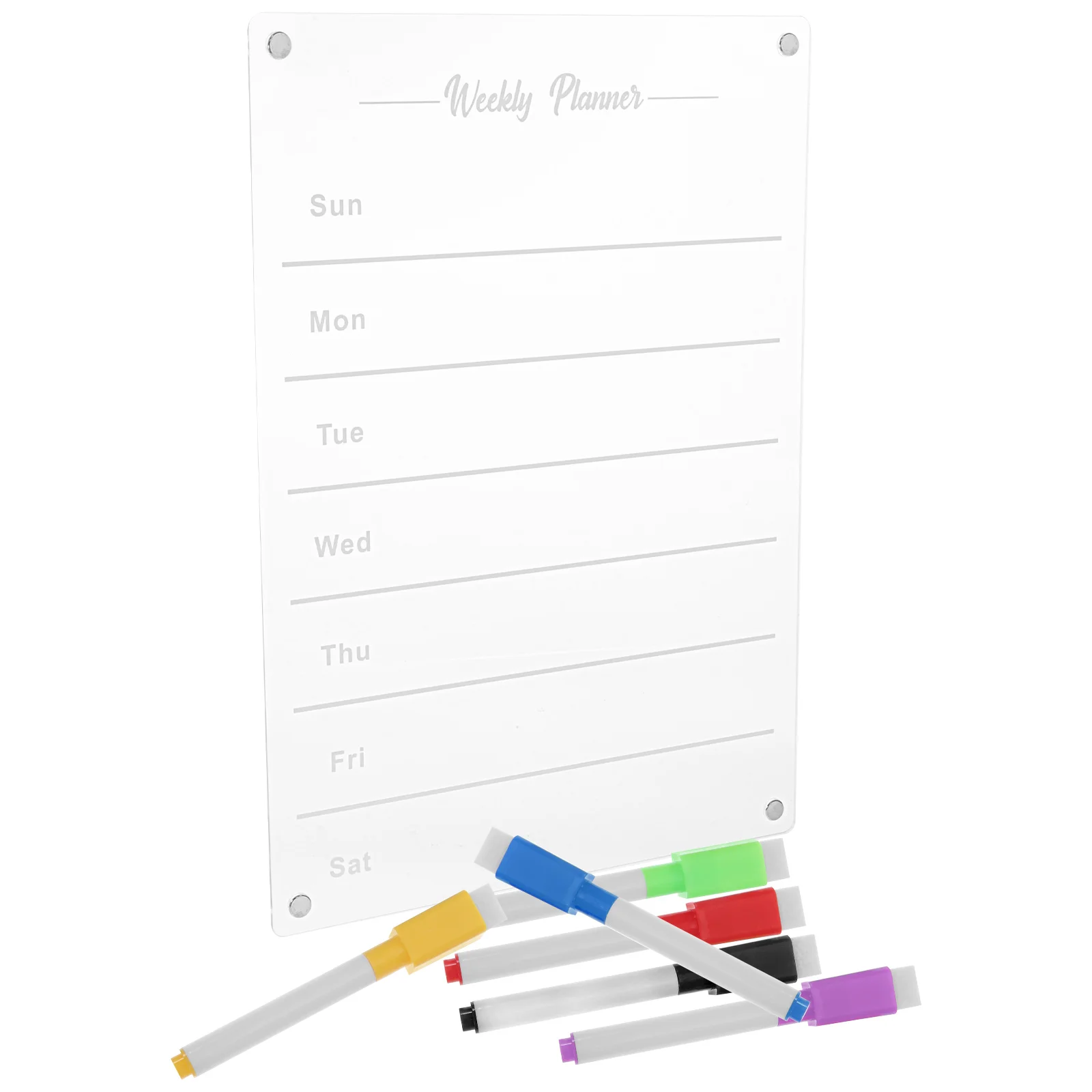 Magnetic White Board Weekly Plan Message Planner Schedule Clear Planning Daily Wall Transparent for Refrigerators