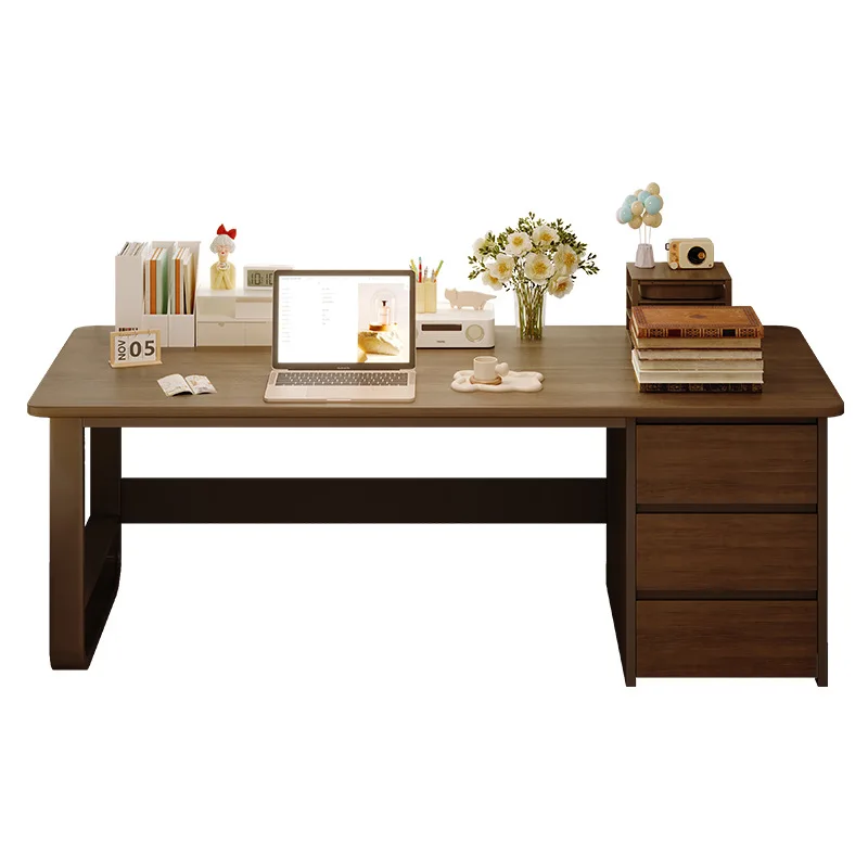 

Office Home Simple Modern Bedside Desk Learning Desktop Computer Table and Chair Combination