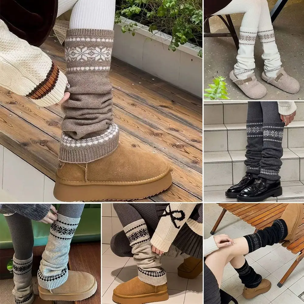 

Повседневные теплые гетры, вязаные длинные носки JK Lolita, 40 см, чехлы для ног, осень-зима