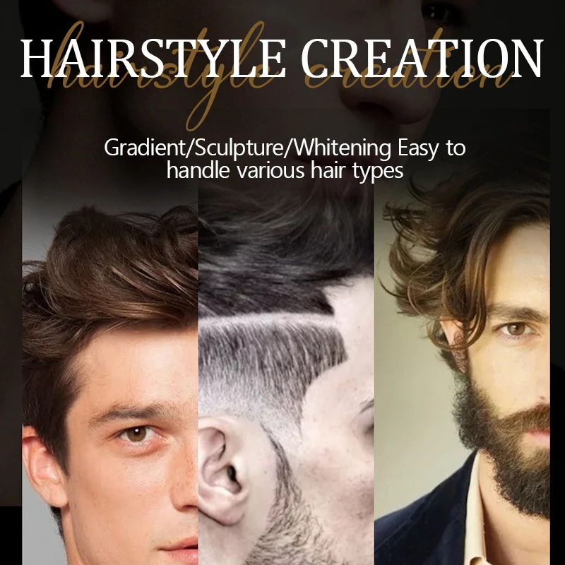 Kemei ปัตตาเลี่ยนตัดผมไฟฟ้าแบบมืออาชีพ, เครื่องโกนหนวดไร้สายความเร็วสูงชาร์จไฟได้เครื่องเล็มขนตามร่างกายแบบมืออาชีพสำหรับช่างตัดผม