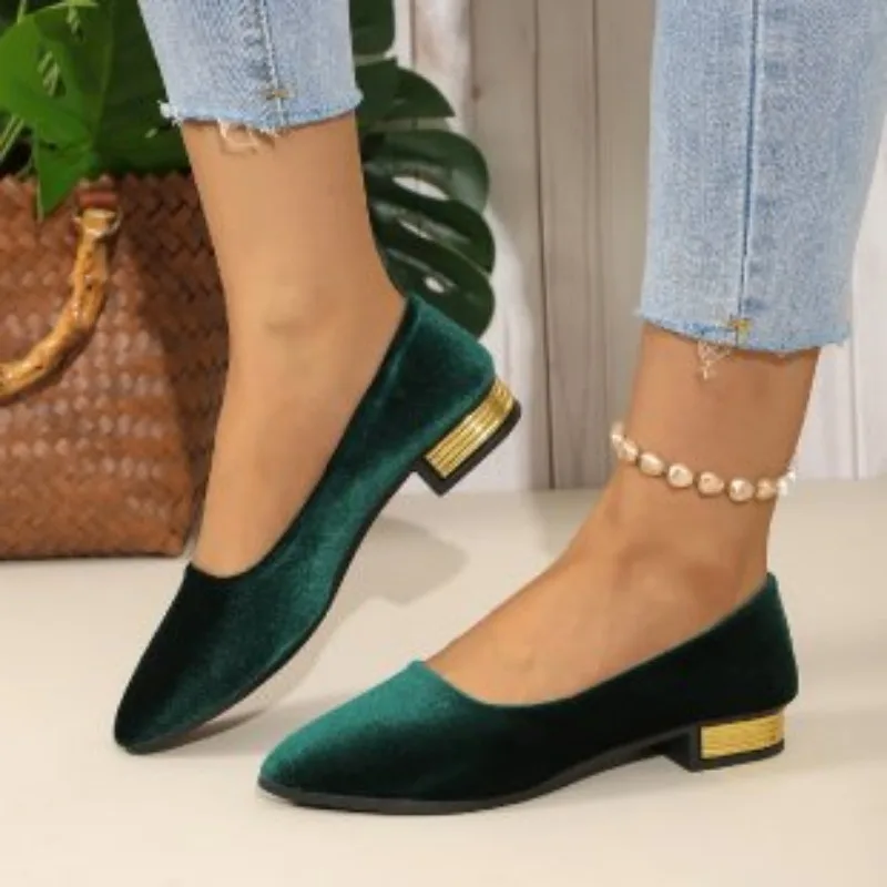 2024 High Quality Women\'s Shoes Slip-on Women\'s High Heels Fashion Color Matching Daily Pumps Women Sexy Pointed Toe Heels Women