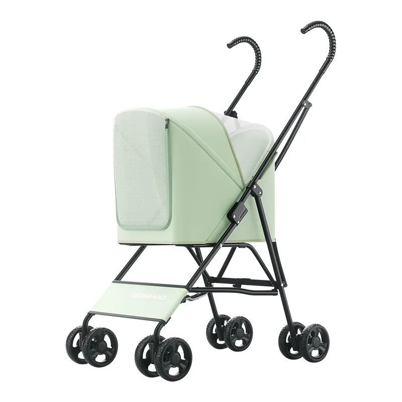 

Pet cart dog walking trolley light and small folding cat going out for a walk small four wheels