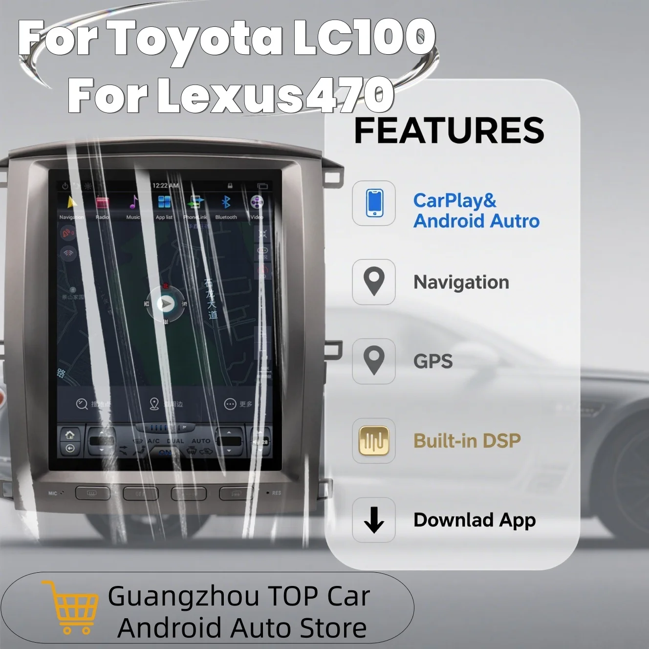 Android 13 car Navigation For Toyota Land Cruiser 100 LC100 For Lexus LX470 GPS Car Radio Multimedia Auto Radio Carplay tools