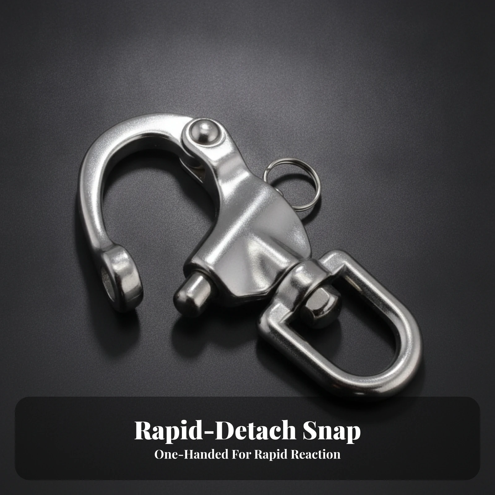 Snap Shackle Heavy Duty Quick Release Shackle Hardware Rotating High Strength for Boaters, Boating, Rigging