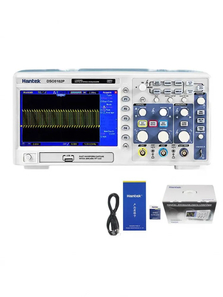 Hantek DSO5202P DSO5102P DSO5072P Digitale opslag-oscilloscoop 2-kanaals 70MHz-200MHz bandbreedte 1GSa/S 40K TFT USB-opslag - afbeelding 2