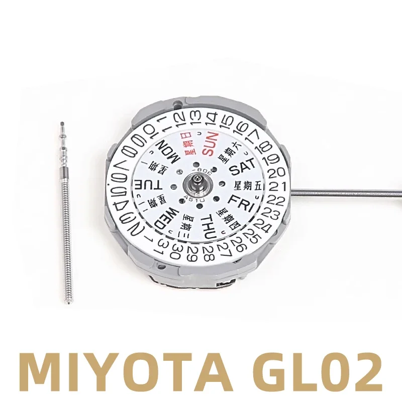 Mechanizm kwarcowy Miyota GL02 Nowy GL00 Japonia 3-wskazówkowy kwarcowy oryginalny automatyczny mechanizm daty