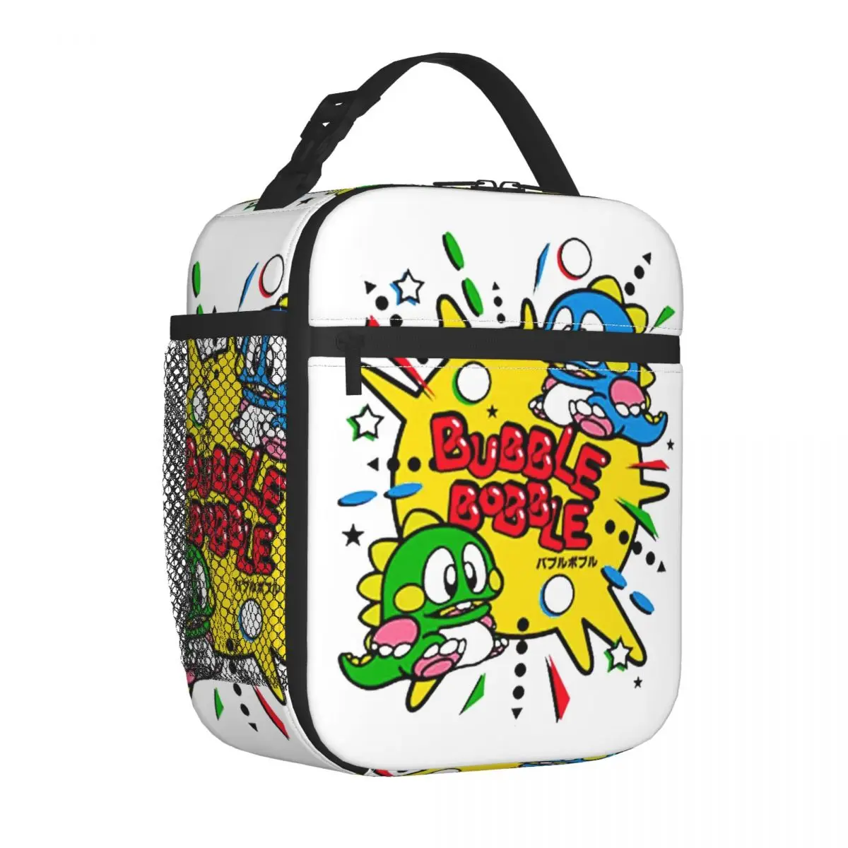 Bubbles Bobble Japanese FC Game Console Insulated Lunch Bag for Outdoor Picnic Waterproof Thermal Cooler Lunch Box Women Kids