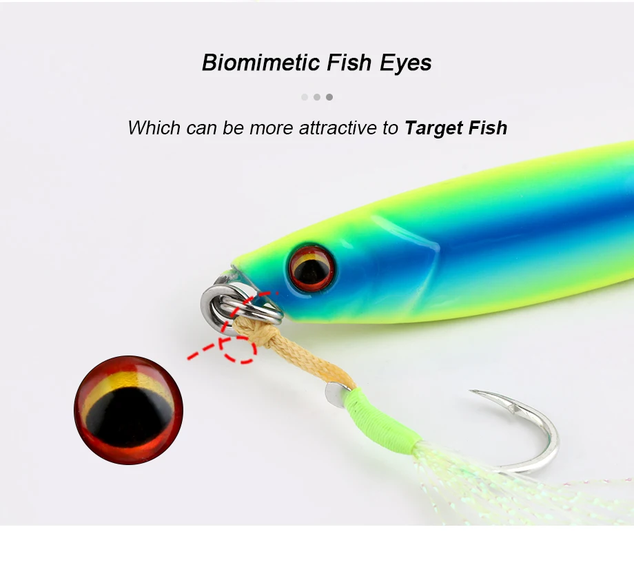 FJORD Flache, langsam leuchtende Metall-Jig-Blei-Angelköder, Salzwasser, 20 g, 30 g, 40 g, 60 g, Shore Casting, künstliche Köderhaken, Angelgerät – Detail 5