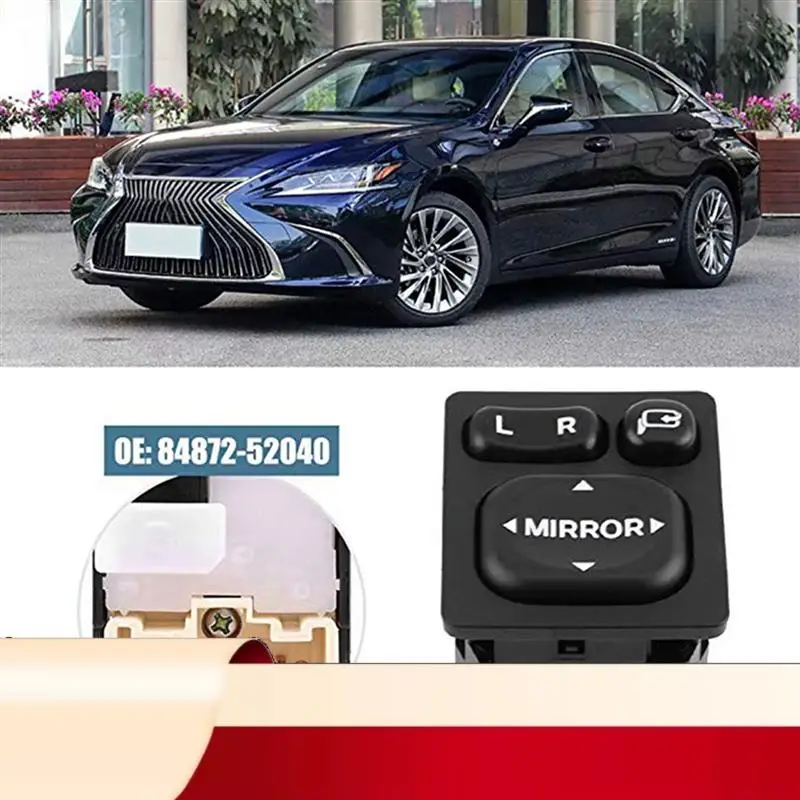 

4X 9 Pin Car Outside Plastic Rear View Mirror Power Switch Button Control 84872-52040 84870-0P010 For Toyota Camry Rav4-N32R