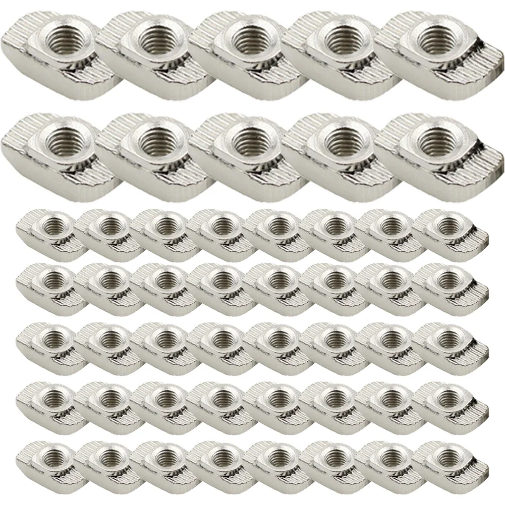 Hammer Nuts T Nut 50PCS M6 Accessories Carbon Steel Extrusion Slot Fastener For Aluminium Profile High Quality