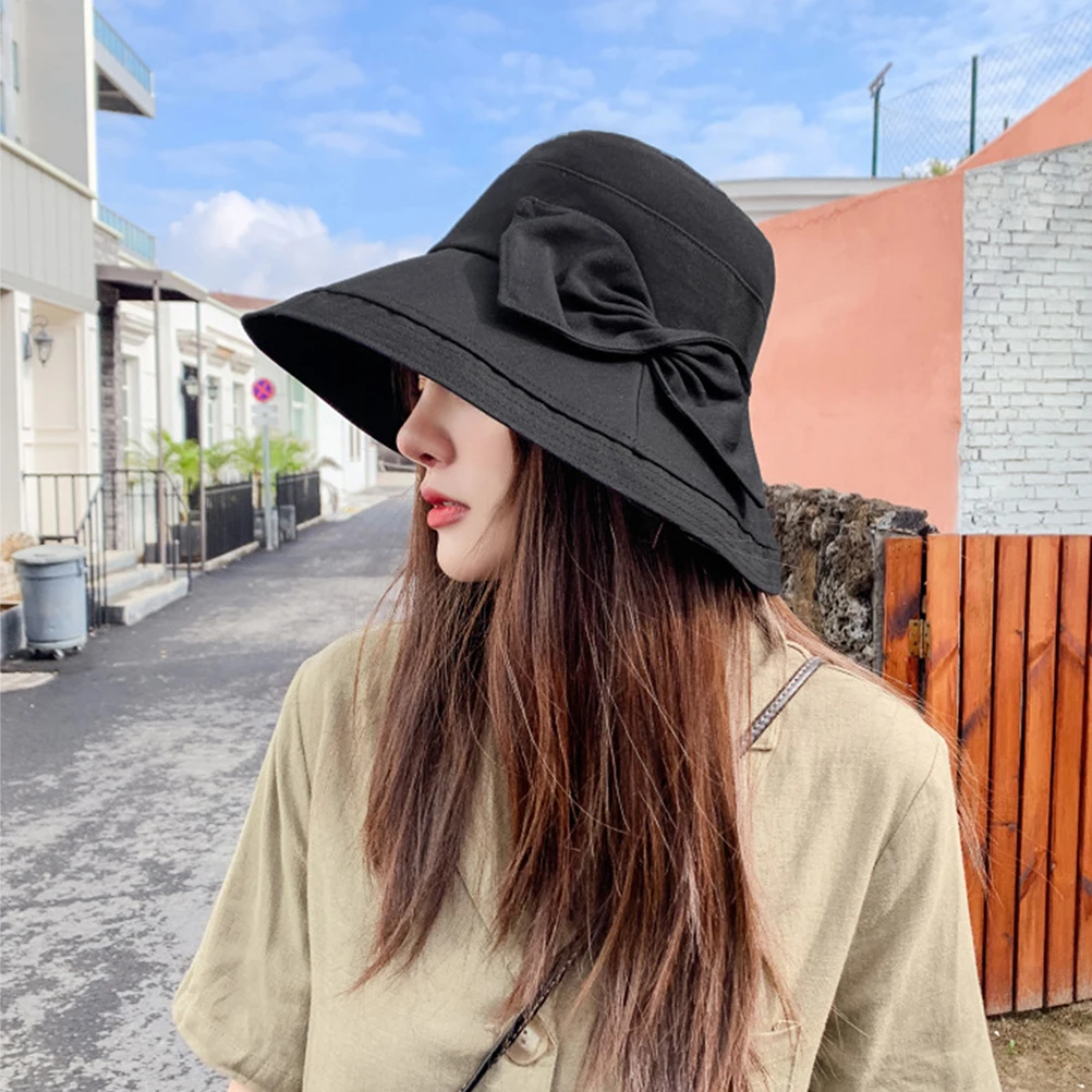 

Fisherman Sun Visor Breathable Sunscreen Cotton Linen Wide Brim Sunbonnet Lightweight Summer Female Sun Hat Anti UV Foldable