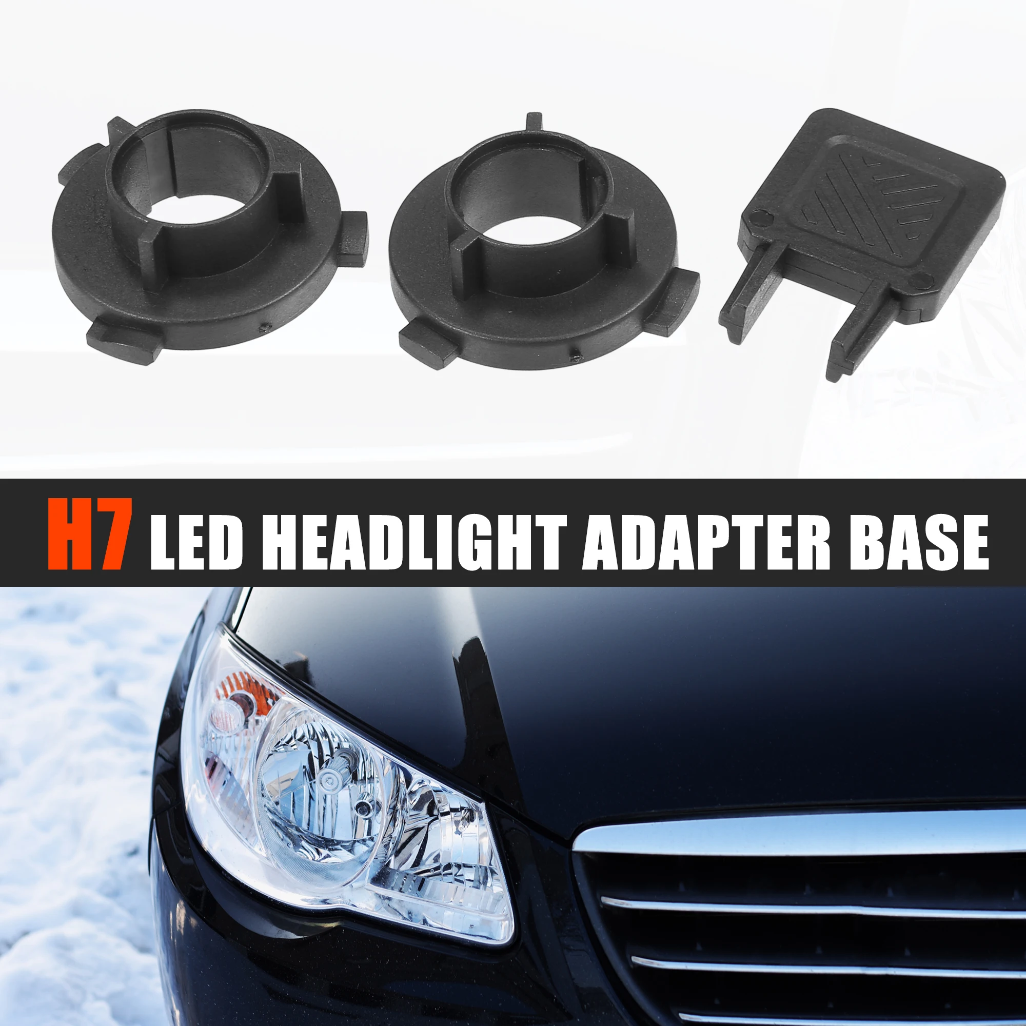 UXCELL 1 Set Car H7 LED Headlight Adapter Bases with Key Replace for Kia K5 2016-2017