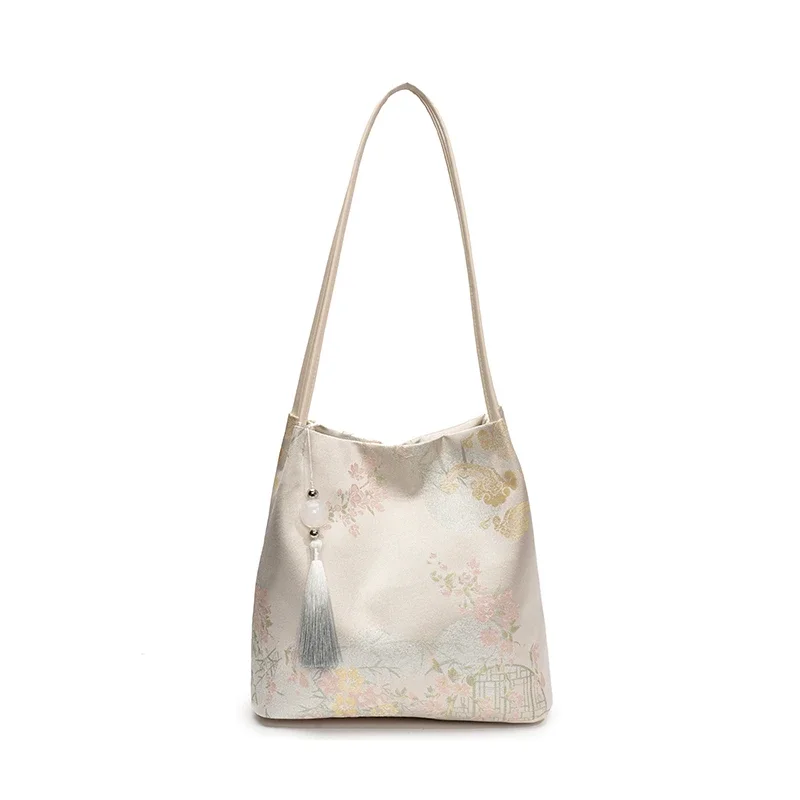 

Chinese Style Grace Square Shoulder Bags Exquisite Patterns 2025 Spring New Stylish Design Sense of Luxury Tote Bags for Women