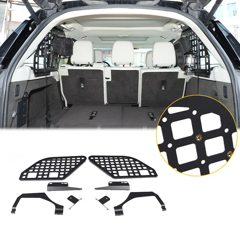 

2pcs Carbon Steel and Aluminum Alloy black Trunk Side Bag Racks For 2017+ Land Rover Discovery 5 Car Interior Accessories