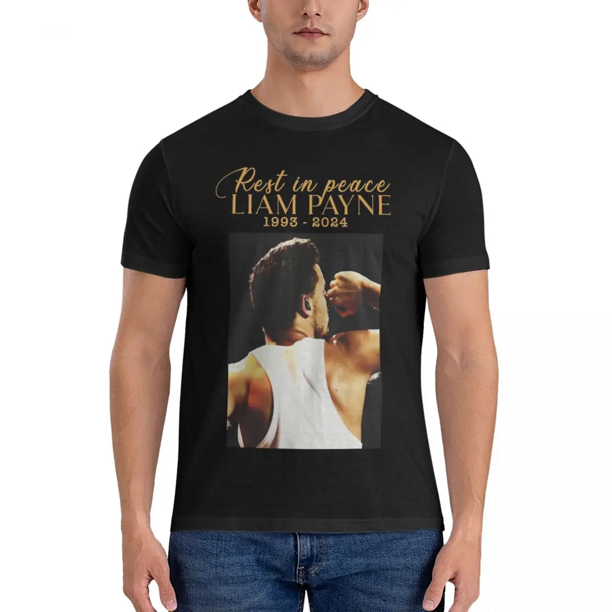 Rest In Peace Liam Vintage T-Shirts Men Liam Payne Pure Cotton Tees Round Collar T Shirts Clothes official-website tops fugees