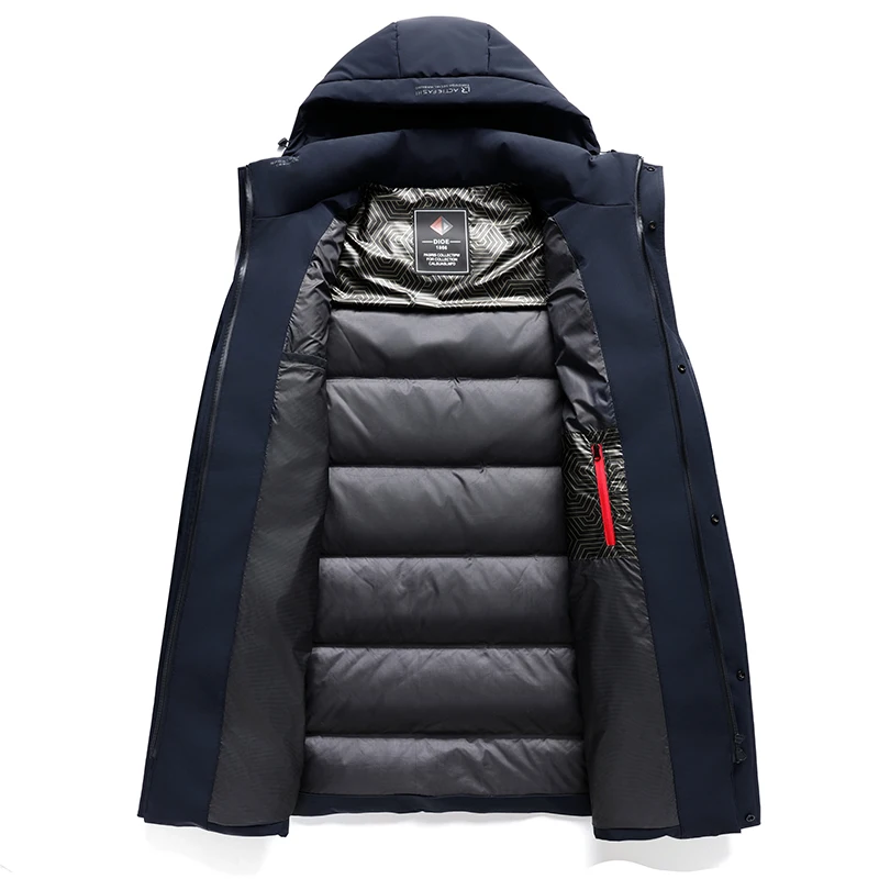 2024 new arrival winter men hooded jacket white duck down jackets mens fashion thicken warm parkas trench coat size