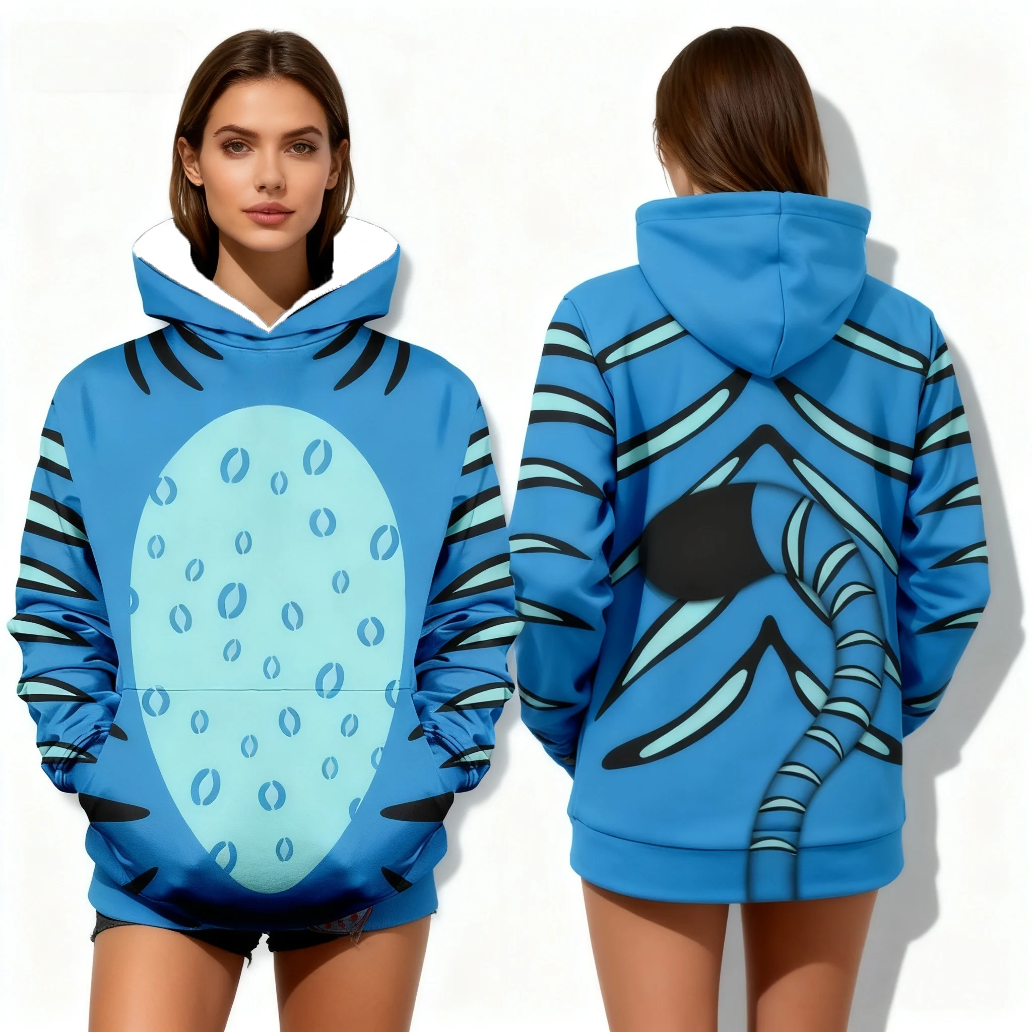 مجموعة هوديي للخريف والشتاء المتفجرة للعب الأدوار فريق صيد النمر الساحرة مجموعة هوديي كبيرة جدًا للشارع الأمريكي الكوري #1