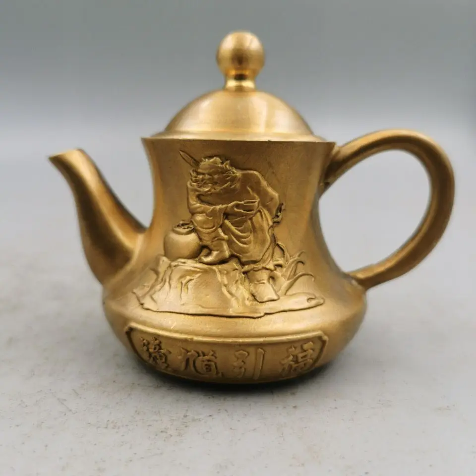 Retro Zhong kui Teapot Ornament Decoration Tea Pet Figurines Desk Decor Accessories