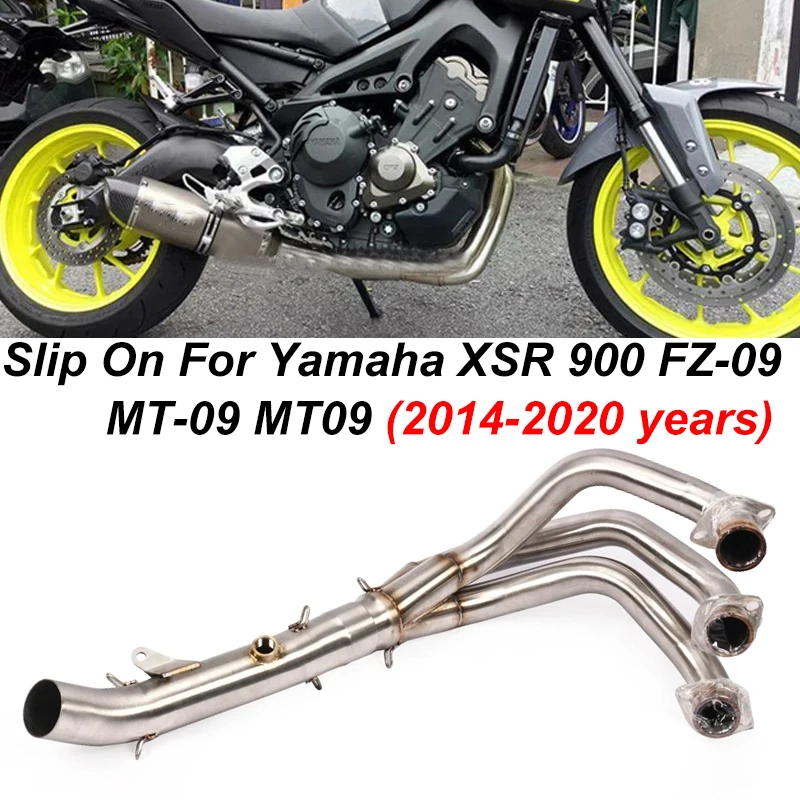 

MT09 для Yamaha MT-09 FZ-09 FJ09 TRACER 900 51 мм 2015-2020 мотоциклетные выхлопные системы, колено передней трубы