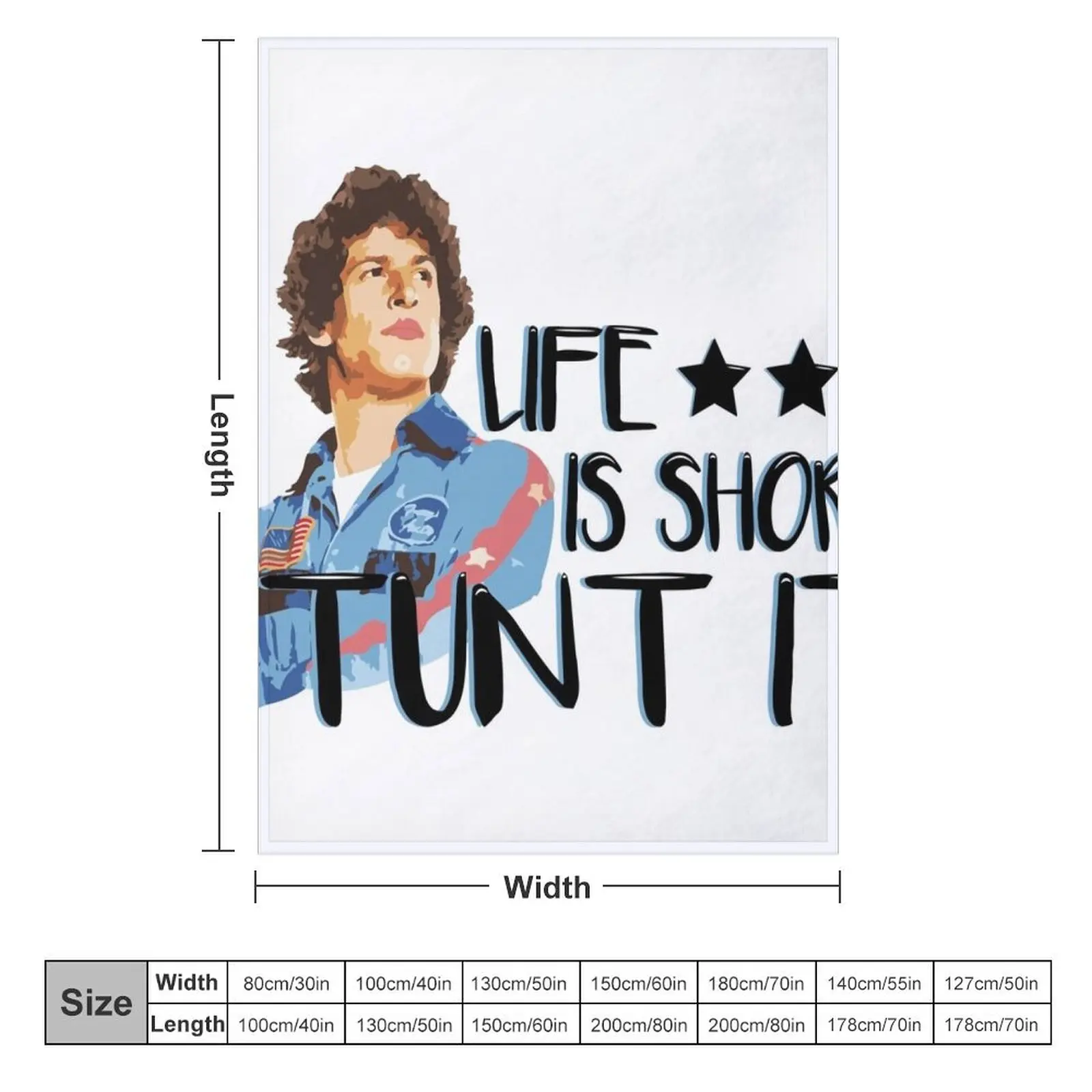 Hot Rod - Life Is Short, STUNT IT! Throw Blanket Multi-Purpose Stuffeds Luxury Blankets