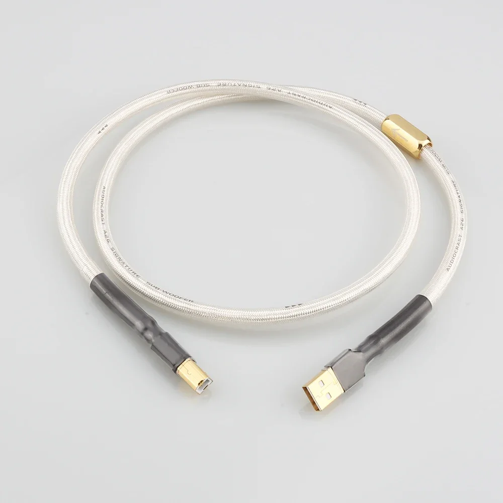 Audiocrast Hi-End A26 OCC silver plated USB audio cable data DAC hifi cable A-B usb cable