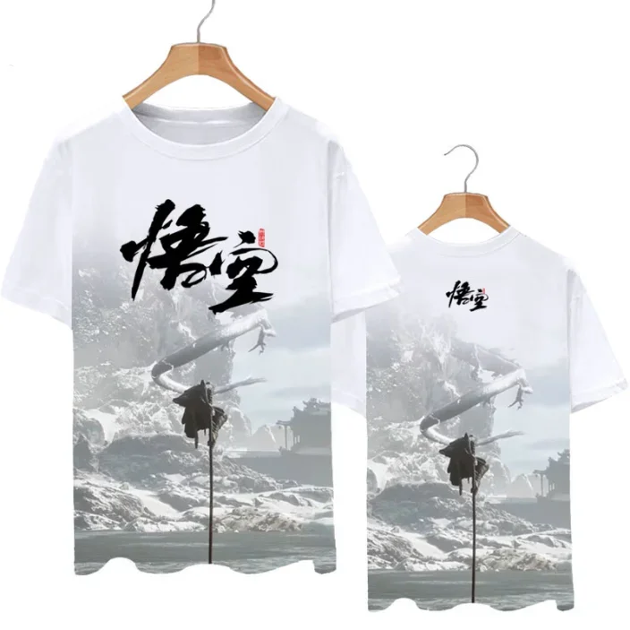 2024 Summer Black Myth Wukong Men's T-shirt Game Character Pattern Short Sleeve 3D Printed New Fashion Men's Children's T-shirt