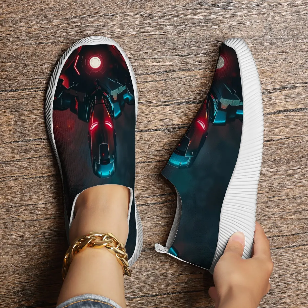 

Disney Series Cartoon Design Flat Casual Shoes for Parents and Children Two-color Soft-soled Lace-up Fashionable Custom Shoes