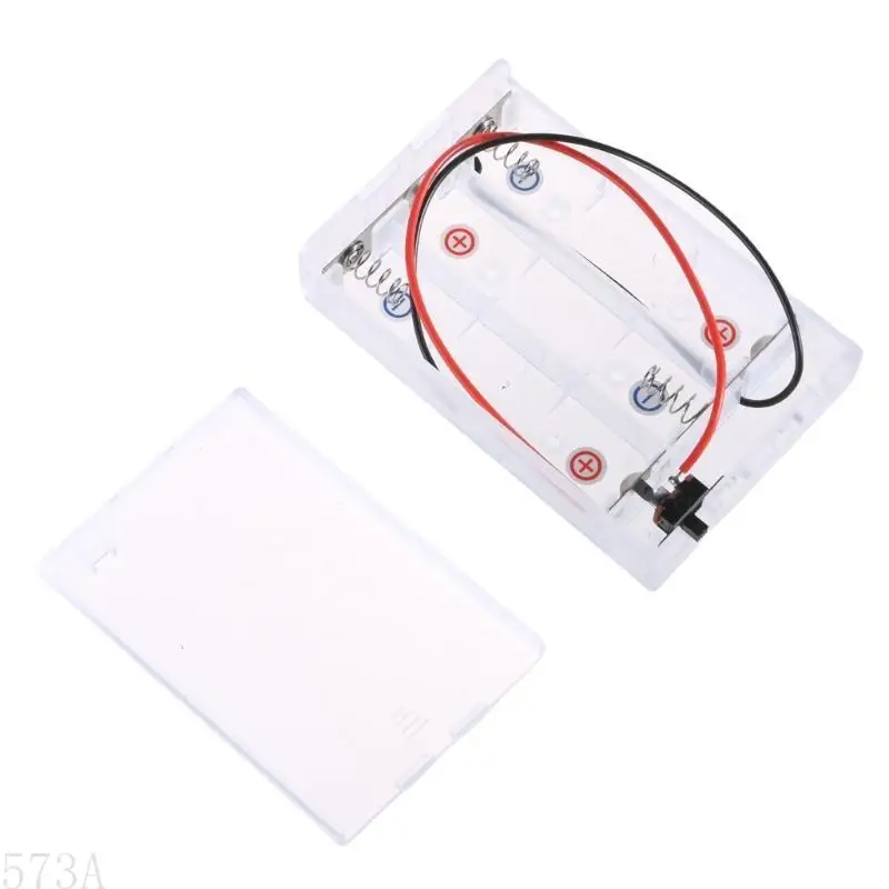 Caja almacenamiento batería 573A 18650 con cable alambre, metralla placa metal para conexión del dispositivo y