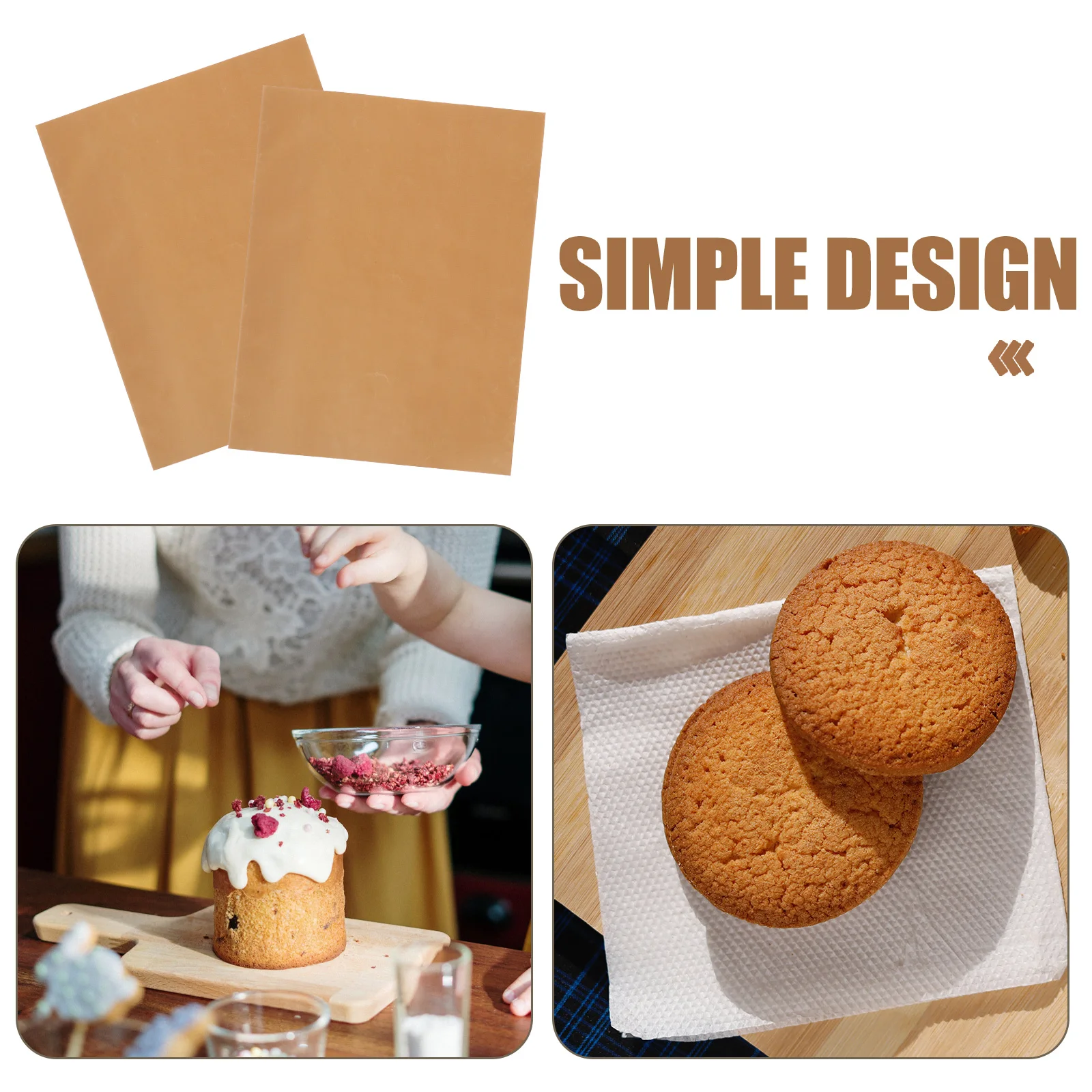 

5 Pcs High Temperature Tarpaulin Food Baking Pad Sheet Mat Reusable Heat for Mats Coated Fiberglass Cloth