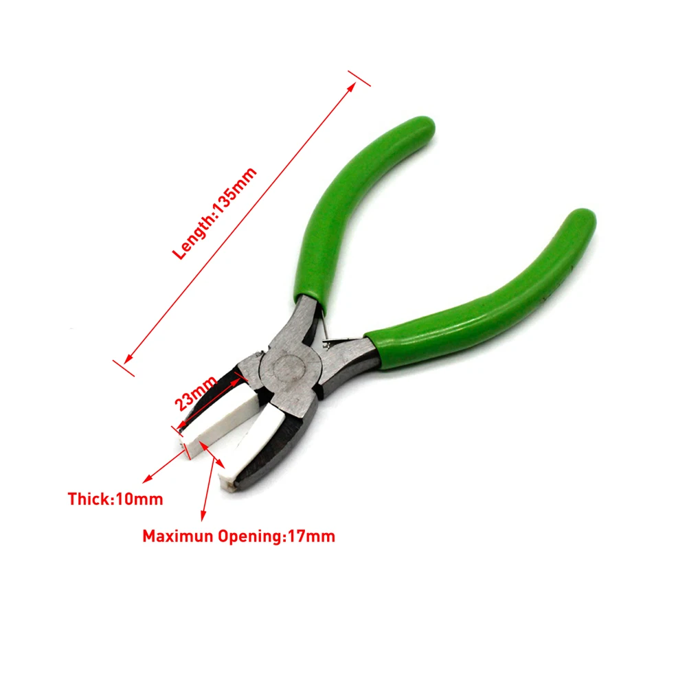 Alicate de mandíbula de nylon de nariz plano para joias, faça você mesmo, alisador de fio de miçangas, alicate artesanal, ferramentas de joias