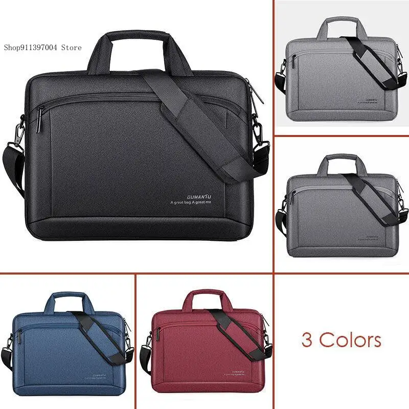 15 Inch Waterproof Oxford Cloth Inner Bag Solid Color Single Shoulder Crossbody Laptop Bag for Men