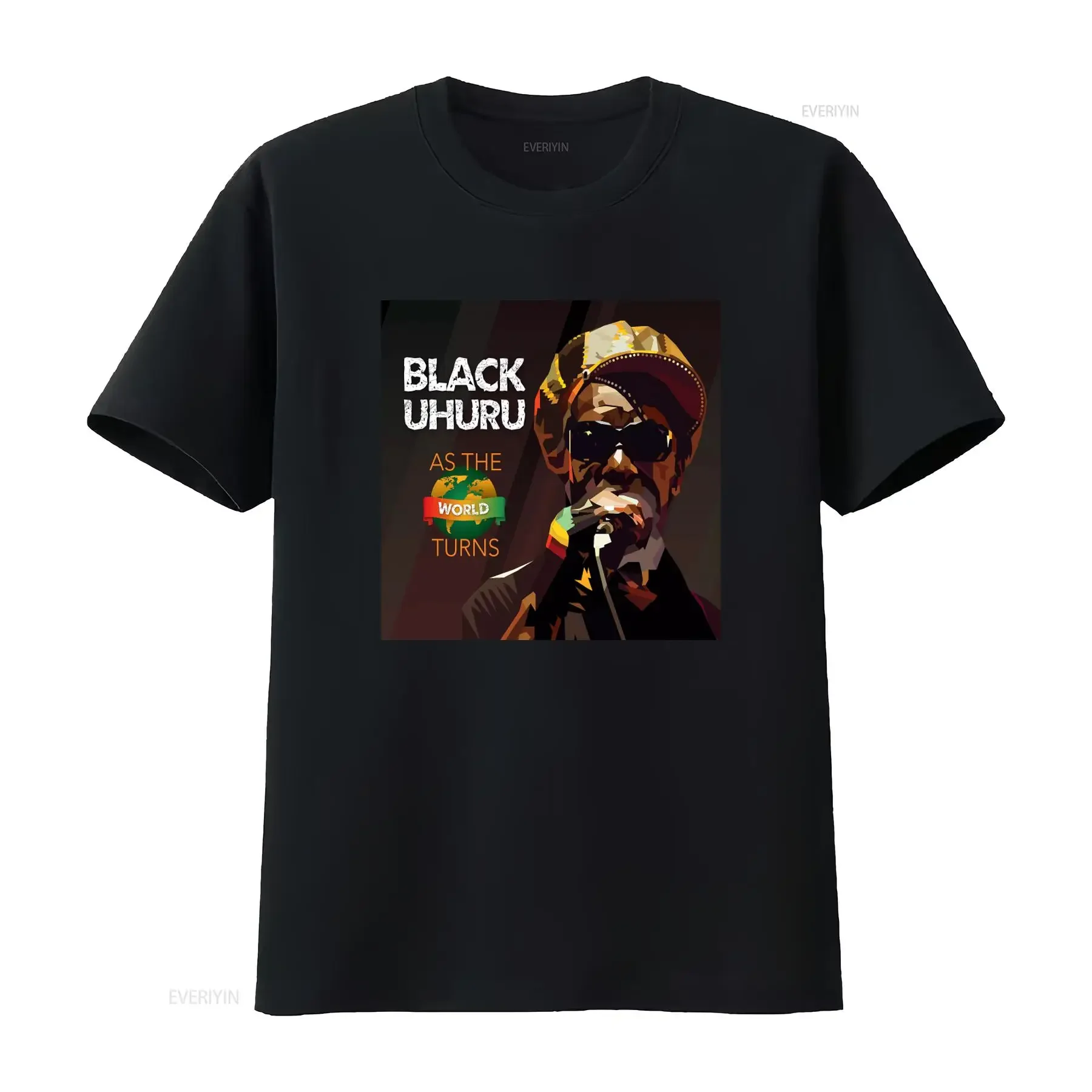 Black Uhuru As The World Turns T Shirt Classic Design with Global Appeal vintage Washed Stretched homme Soft designer clothes