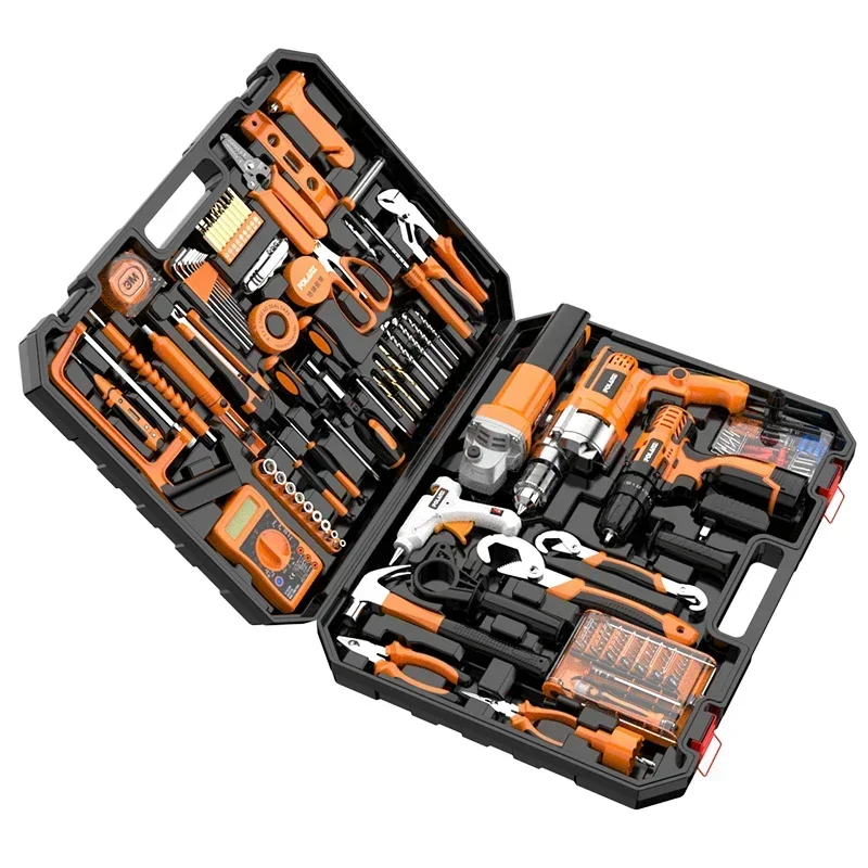 Professional tool set box, electric tool batch organizer, complete set of tools, drilling rig, freight  contact customer service