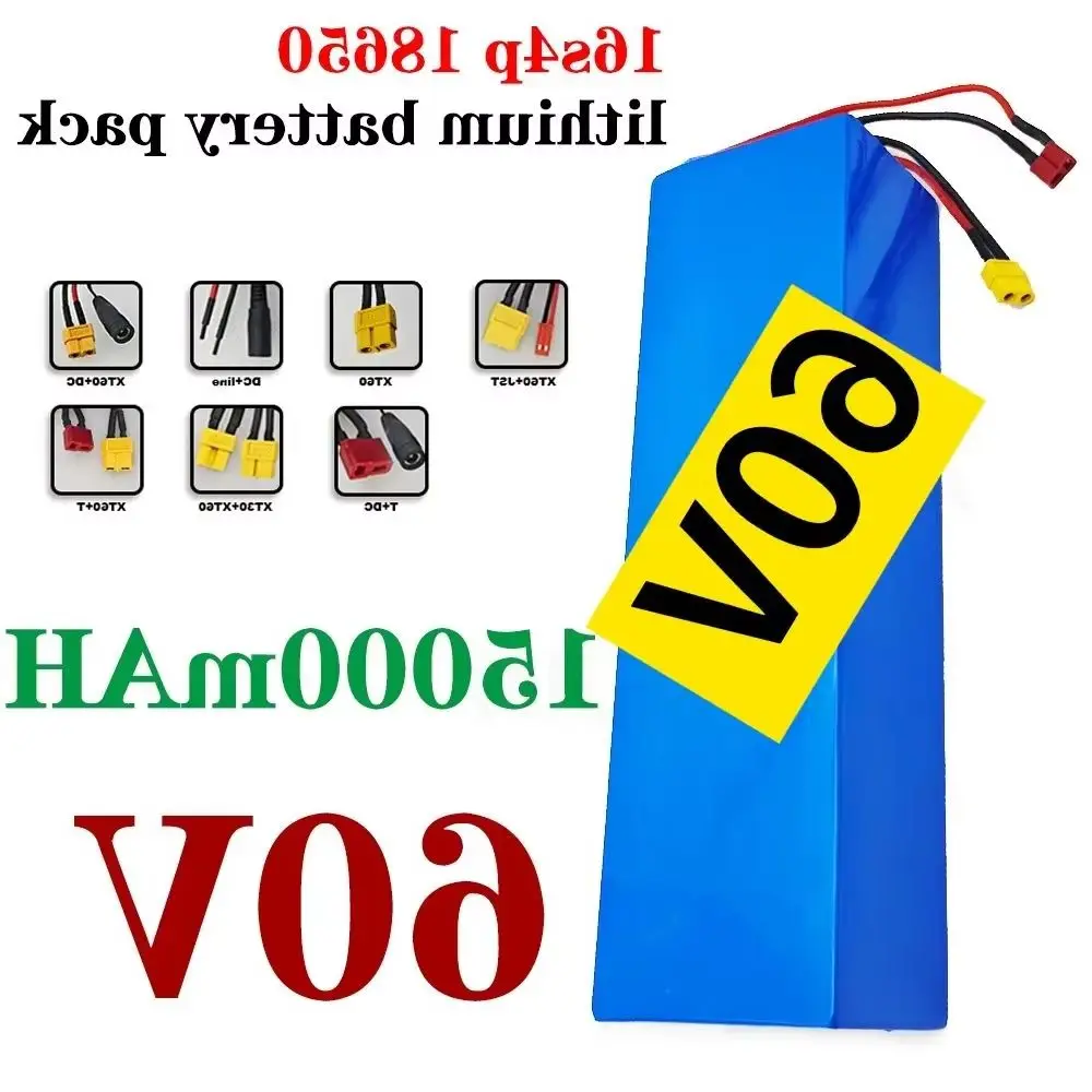 

NEW 18650 60V 15Ah Li-ion Battery Pack 16S4P with BMS 0-2000W for High-power 67.2V Motorcycle Tricycle
