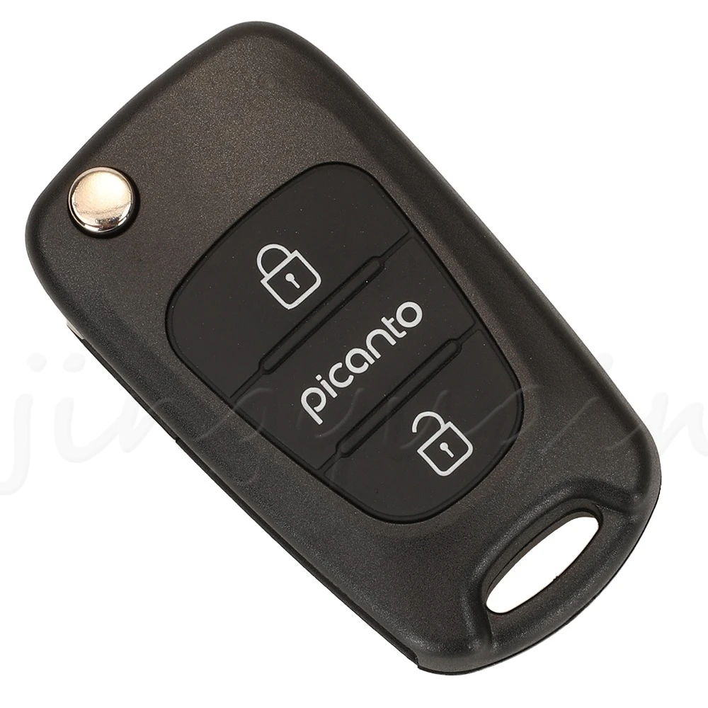 Jingyuqin nuevo producto para Kia picanto 2011-2017 3 botones 433MHZ ID60Chip fccid: 95430-1Y300 llave de coche de control remoto plegable