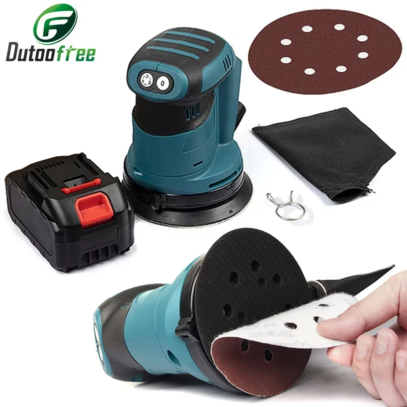 

3 Speed Cordless Electric Sander 125mm Sandpaper Wood Grinder Polishing Machine Sander Power Tools For 18V Battery