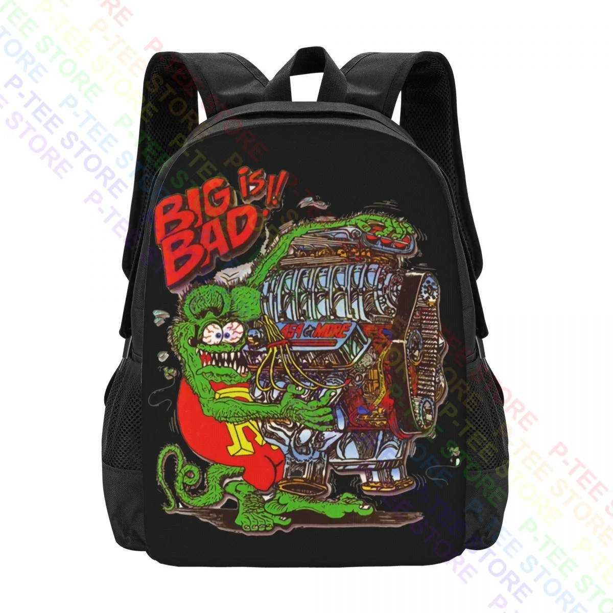 Ed Big Daddy Roth Rat Fink Outrageous Hot RodBackpack Large Capacity Travel Clothes Backpacks