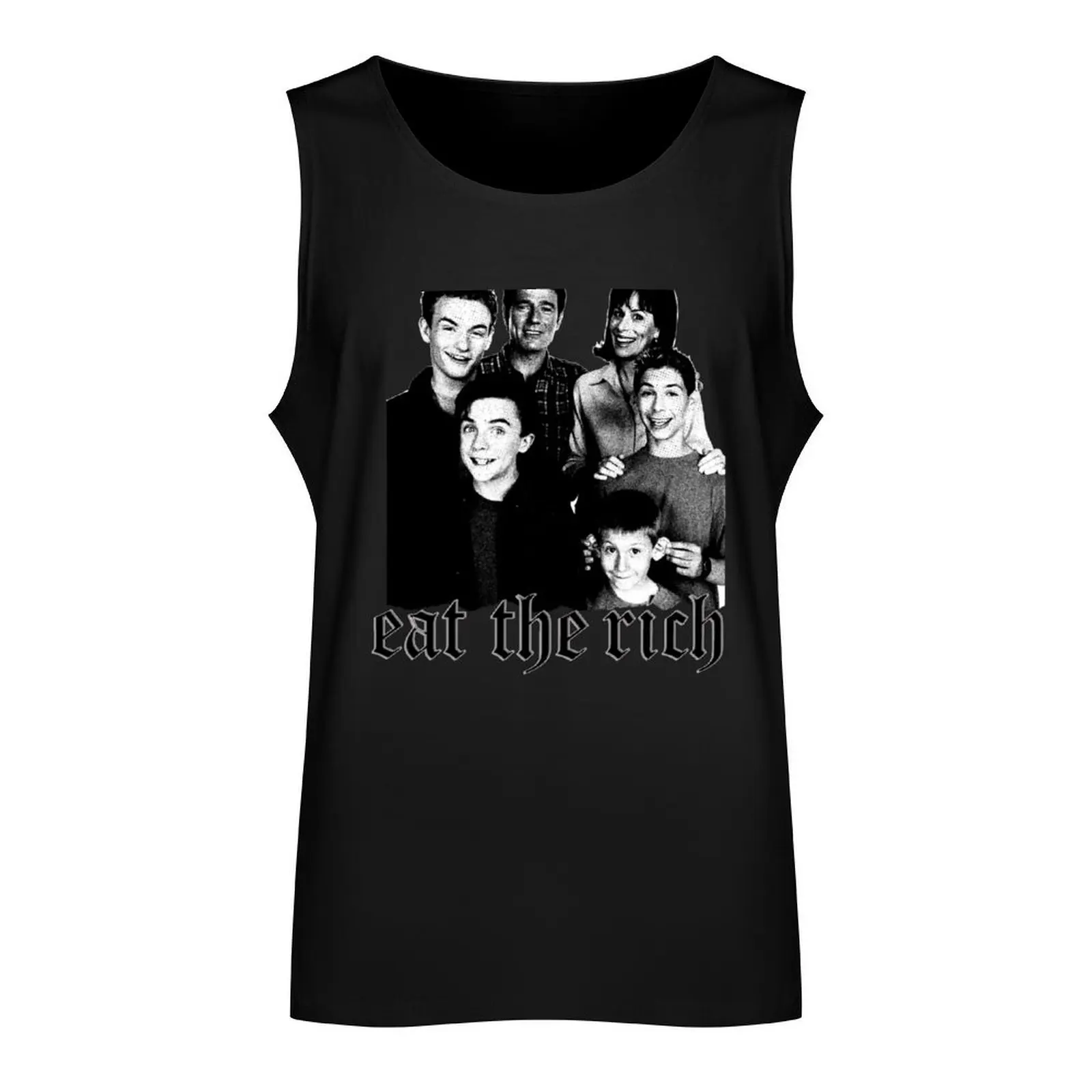 Malcolm in the Middle - Eat the Rich Tank Top man sexy?costume Men's summer t-shirt Sports shirt man Men sleeveless tee